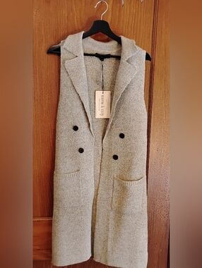 Women's Long Sweater Vest SMALL